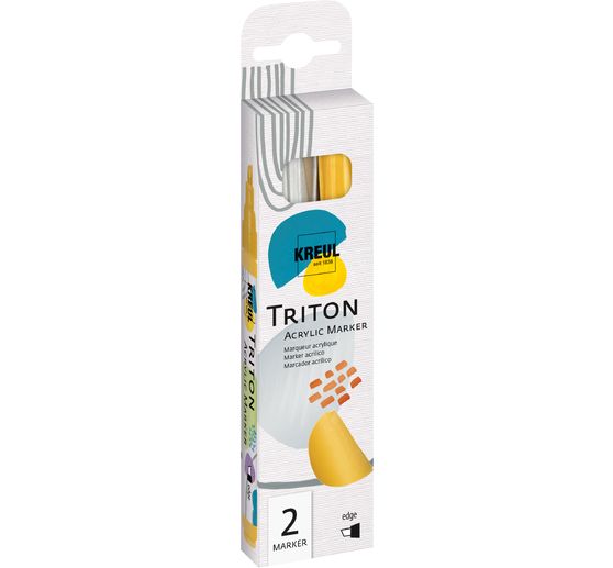 Triton Acrylic Marker KREUL, set de 2, Argent & Or