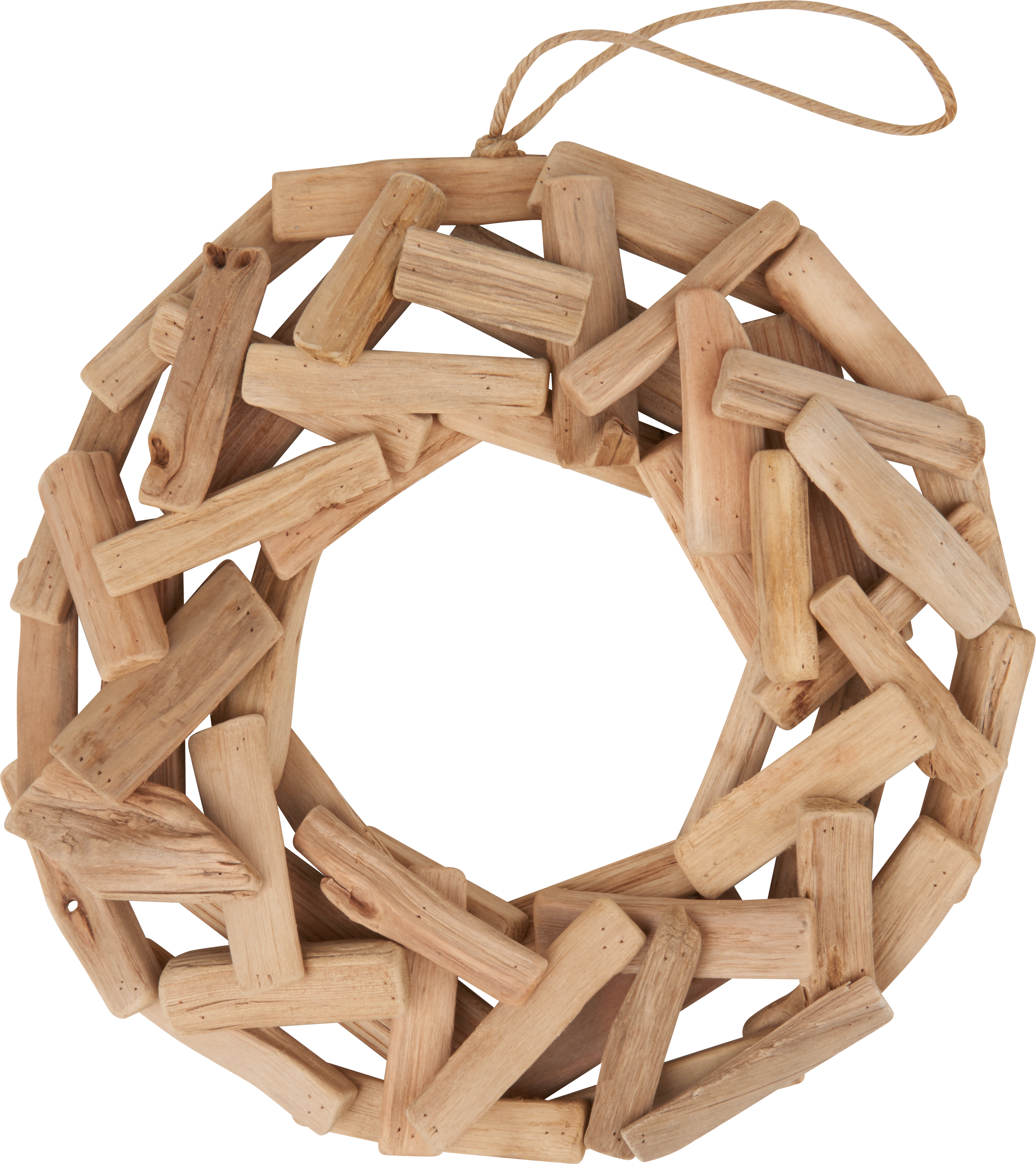 Couronne de Bois, Couronne de Bois de Ferme Rustique, Couronne de Faux Bois de Cerf, Couronne de Bois de Résine Faite à la Main, Couronnes de Noël de Faux Bois pour Décor D'arbre de(Blanc-30cm