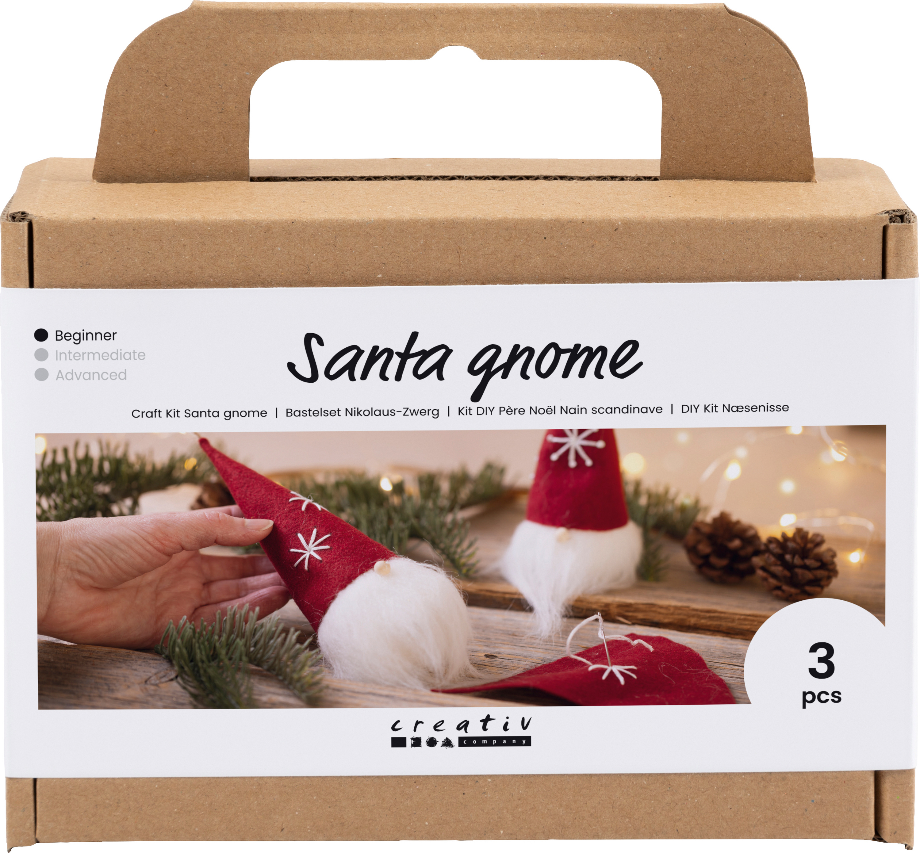 8 étiquettes cadeaux autocollantes - Noël scandinave kraft