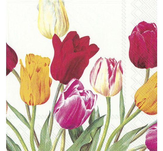 Serviette « Tulipes au printemps »