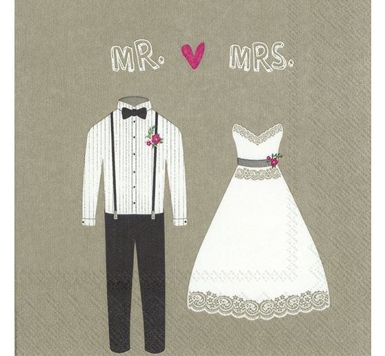 Serviette « Mr. & Mrs. »