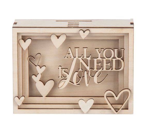 Kit de construction en bois tirelire « Love »