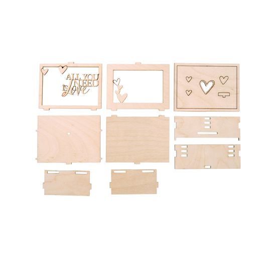 Kit de construction en bois tirelire « Love »