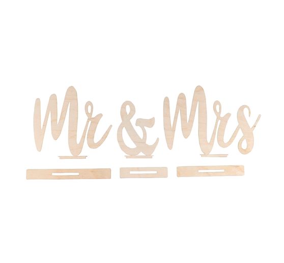 Inscription en bois « Mr & Mrs »