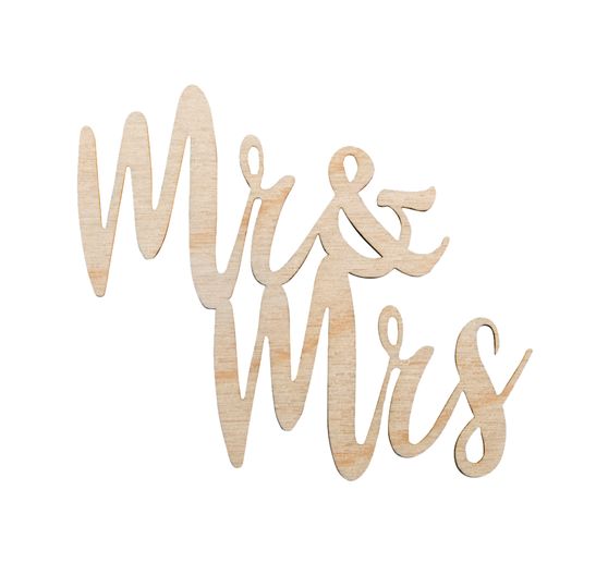 Mini-inscription en bois « Mr & Mrs »