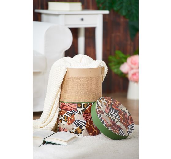 Maxi-boîte ronde en papier mâché