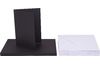 Cartes doubles noires avec enveloppes blanches, 40 + 40 pc.