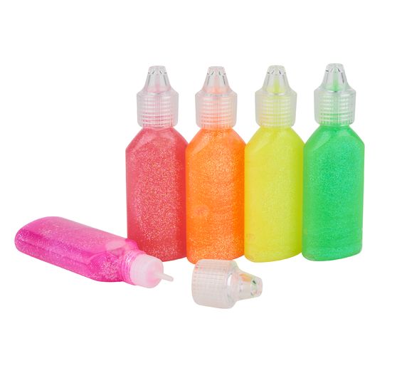 Set de peintures pailletées Glitter Glue « Fluo »