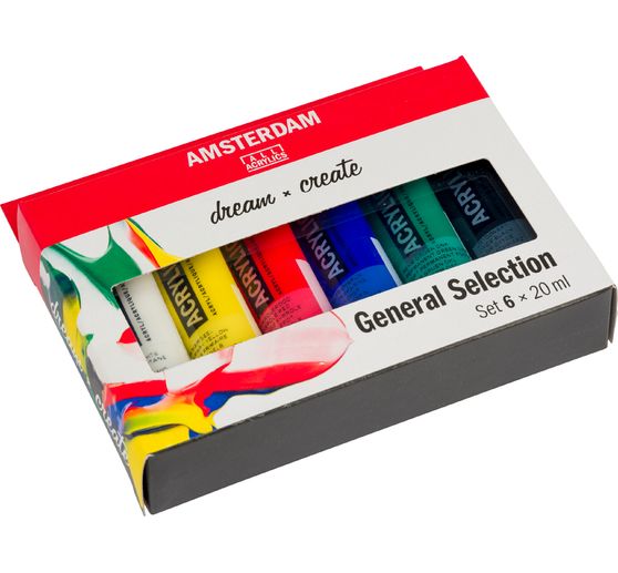 Set de peintures acryliques Talens AMSTERDAM « General Selection 6 »