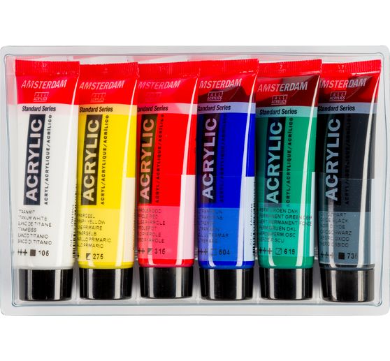 Set de peintures acryliques Talens AMSTERDAM « General Selection 6 »
