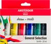 Set de peintures acryliques Talens AMSTERDAM « General Selection 6 »