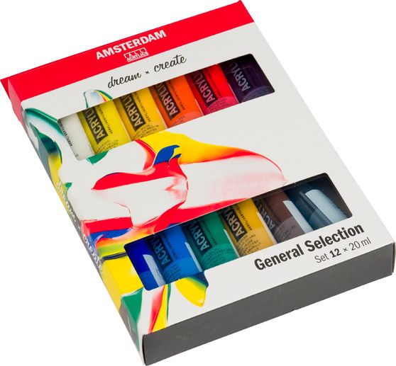 Talens AMSTERDAM Acrylic paint set "General Selection 12"