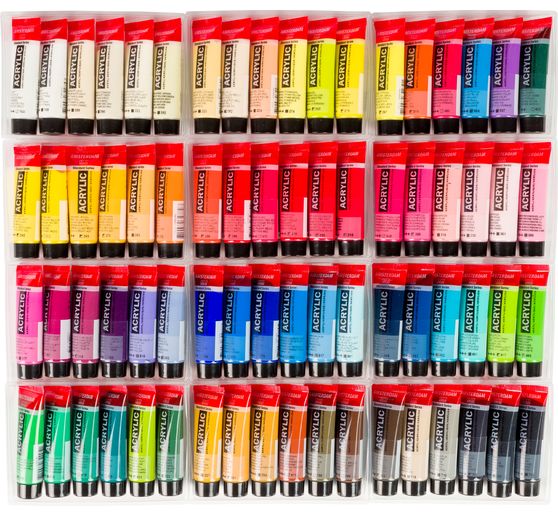 Set de peintures acryliques Talens AMSTERDAM « All in », 72 x 20 ml