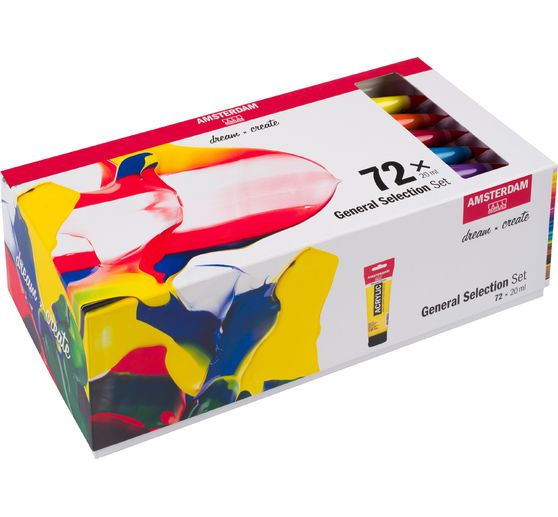 Set de peintures acryliques Talens AMSTERDAM « All in », 72 x 20 ml