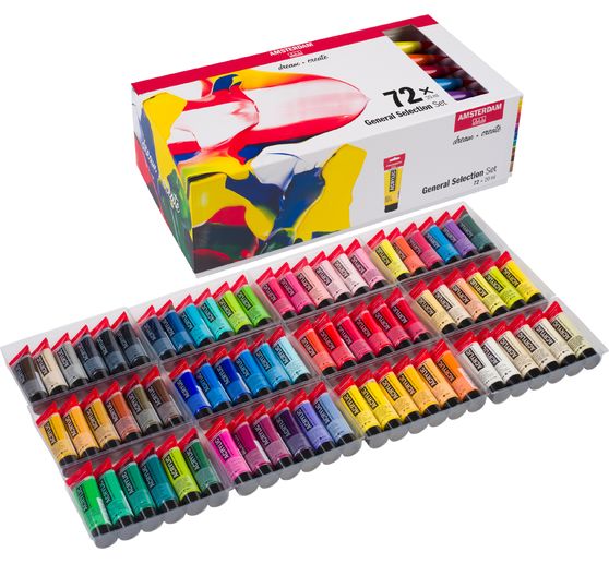 Set de peintures acryliques Talens AMSTERDAM « All in », 72 x 20 ml