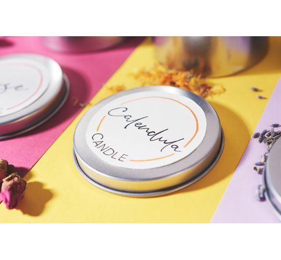 Boîtes en métal/boîtes à savon VBS « Forme ronde », 12 pc.