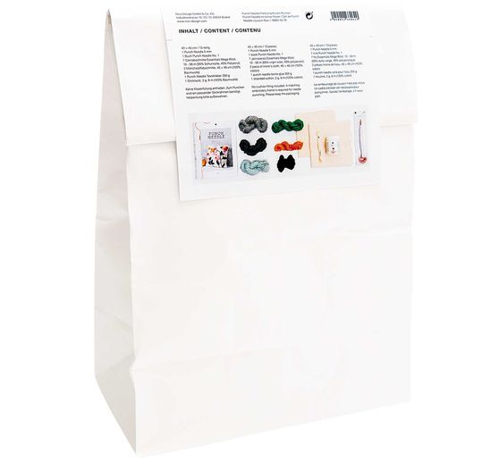 Set Punch needle Rico Design « Coussin à fleurs »