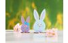 Figurines à emboîter VBS « Têtes de lapin sur pied », set de 2