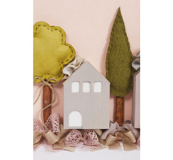 Maisonnettes en bois 3D, set de 3