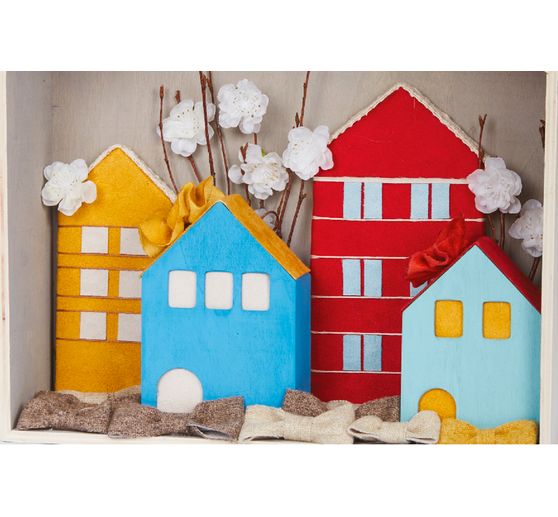 Maisonnettes en bois 3D, set de 3