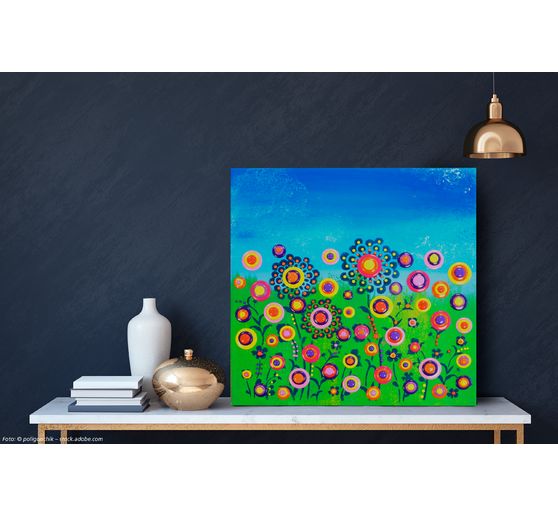 Stencil Blob Paint "Flower meadow"