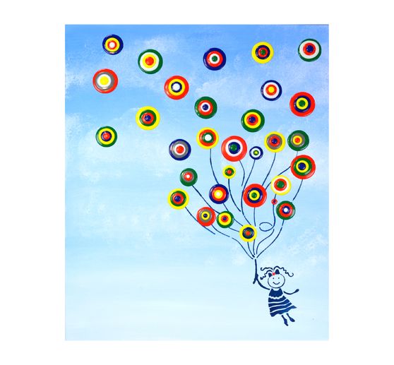 Pochoir Blob Paint « Petite fille au ballon »
