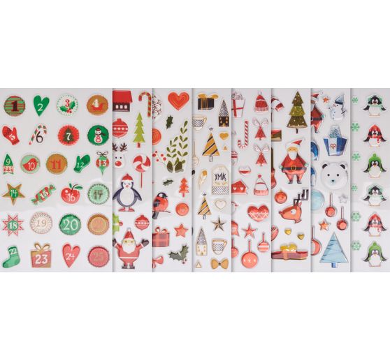 Assortiment de stickers époxy « Noël »
