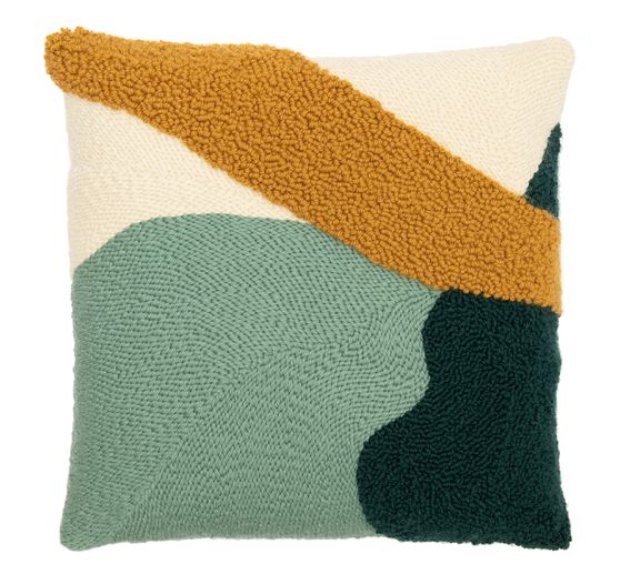 Rico Design Punch Needle Set pillow mustard/green