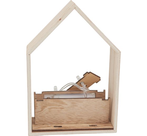 VBS Kit de construction en bois "Maison d'hiver", 9 pcs.