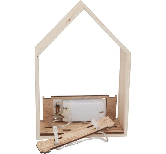 VBS Kit de construction en bois "Maison d'hiver", 9 pcs.