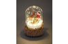 Mini-cloche en verre VBS « Noël en forêt », à éclairage LED et musique