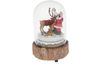 Mini-cloche en verre VBS « Noël en forêt », à éclairage LED et musique