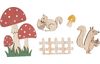 VBS Scatter decoration "Squirrel & mushrooms", set of 5