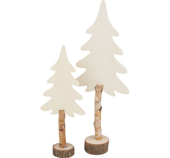 Sapin VBS « Frisco », set de 2, H 28,5 & 39 cm