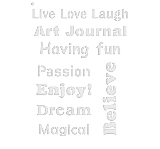 Stencil "Sayings", A5