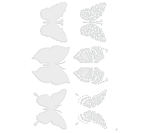 Pochoir « Motifs de papillon », A4