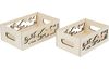 Caisses en bois VBS « Ornement floral »
