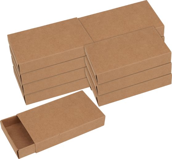 Boîtes d'allumettes VBS « Papier kraft », 11 cm