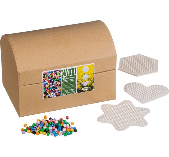 Perles à repasser écologiques Nabbi « Coffre au trésor », 5000 pc. + 3 plaques