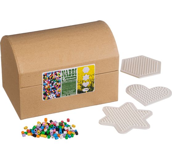 Perles à repasser écologiques Nabbi « Coffre au trésor », 7000 pc.+ 3 plaques