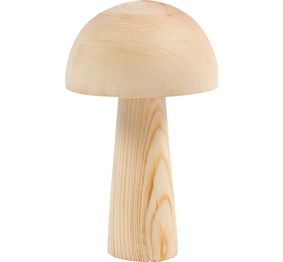 Champignon en bois, H 14 cm