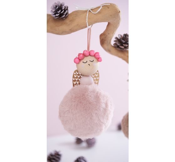 Boule en fausse fourrure « Filis », env. Ø 9 cm, 2 pc.