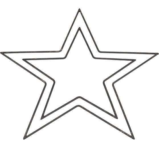 Anneau en métal « Étoile », Noir