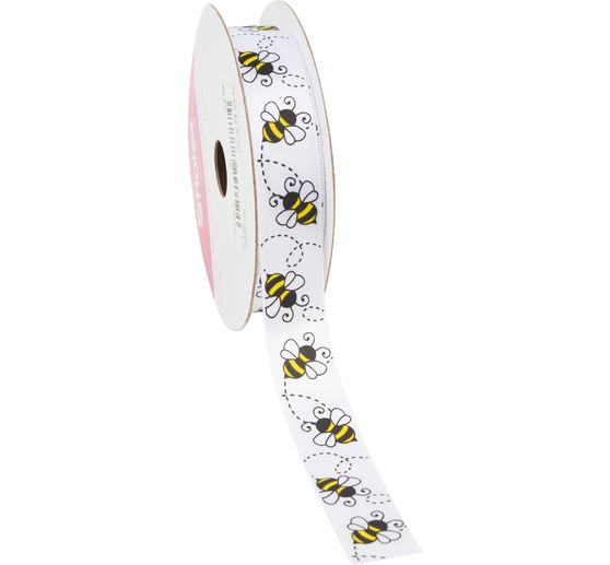 Ruban satin « Abeilles »