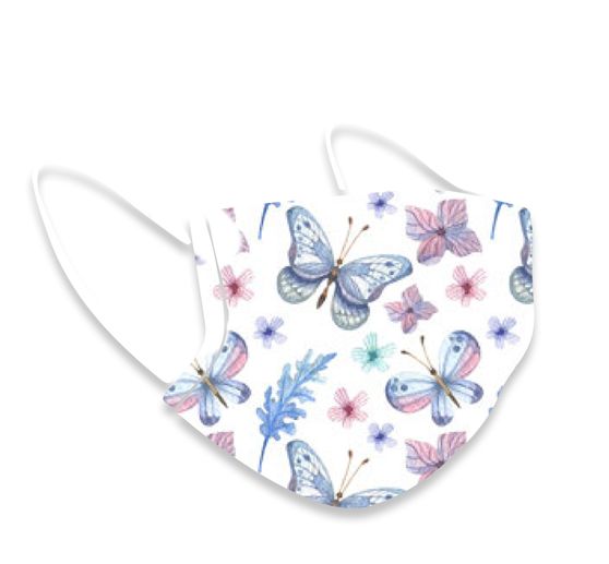 Masque barrière en tissu lavable « Papillon »