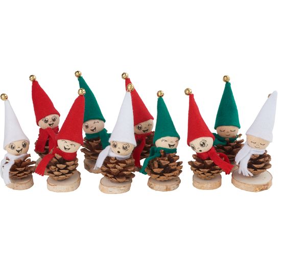 Kit créatif VBS « Lutins en pommes de pin », 10 pc.