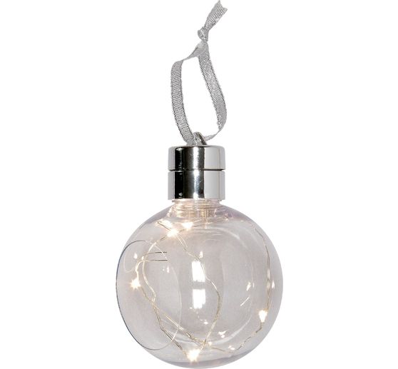 Boule de Noël LED, remplissable par le côté, Ø 8 cm