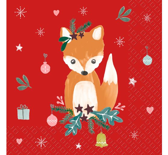 Serviette « Christmas fox »