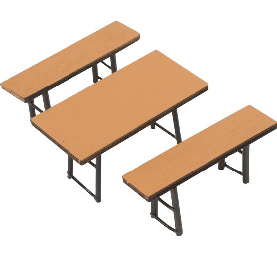 Ensemble table et bancs pique-nique miniatures