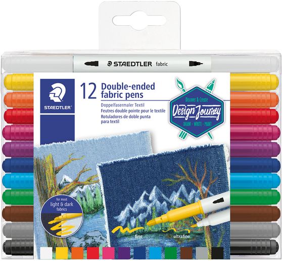 Feutres double pointe pour textiles STAEDTLER, 12 pc.